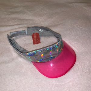 new holographic and pink visor / still has tag